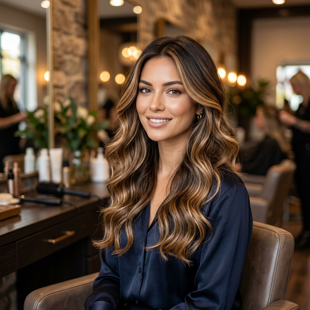 Balayage color result